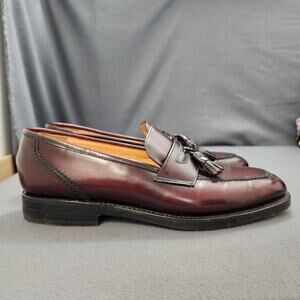 E.T. Wright Tassel Loafers Mens 10.5 N Burgundy Leather Goodyear Welt Mexico